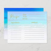 Recept Ocean Beach Zee Blauw (Voorkant / Achterkant)