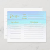 Recept Ocean Beach Zee Blauw (Voorkant / Achterkant)