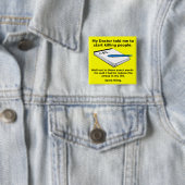 Recept om grappige knop badge te doden vierkante button 5,1 cm (In situ)