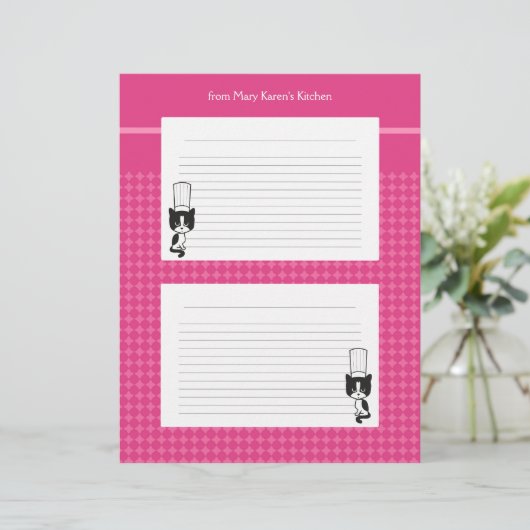 Recept-pagina's met illustraties voor multomappen (Staand voorkant)