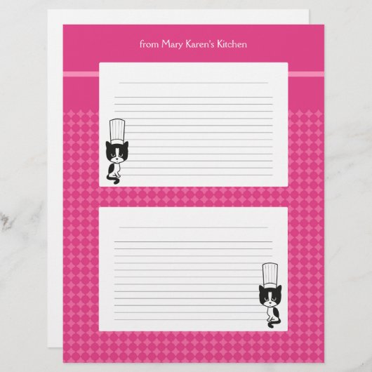 Recept-pagina's met illustraties voor multomappen (Voorkant / Achterkant)