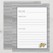 Recept-pagina's voor multomappen in cookies (Voorkant / Achterkant)