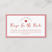 Recept Request Kaart voor That's Amore Vrijgezelle (Voorkant)