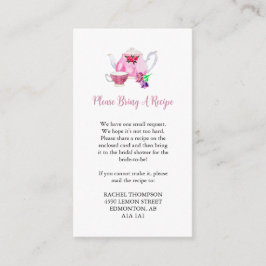 Recept Request Love is Brewing Vrijgezellenfeest T Informatiekaartje