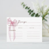 Recept Roze Lint Bruiloftsborrel Informatiekaartje (Staand voorkant)