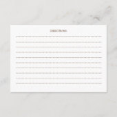 Recept Roze Lint Bruiloftsborrel Informatiekaartje (Achterkant)