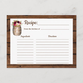 Recept Rustieke Boerderij Wijn Barrel Country Inse Briefkaart