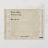 Recept Rustieke Country Mason Jar Blush Rozen Briefkaart (Achterkant)