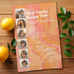 Recept Sjabloon voor Familie Recept en foto's Theedoek<br><div class="desc">Maak een keukenhanddoek met je favoriete familierecept om te geven als cadeau,  aandenken of familiereünie gunst. Gebruik je favoriete foto of afbeeldingen om een leuke aandenken te maken om te delen met familie.</div>