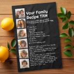 Recept Sjabloon voor Familie Recept en foto's Theedoek<br><div class="desc">Maak een keukenhanddoek met je favoriete familierecept om te geven als cadeau,  aandenken of familiereünie gunst. Gebruik je favoriete foto of afbeeldingen om een leuke aandenken te maken om te delen met familie.</div>