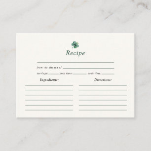 Recept St. Patricks Day Vrijgezellenfeest Informatiekaartje