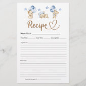 Recept Teddy Bear Boy Baby shower (Voorkant)