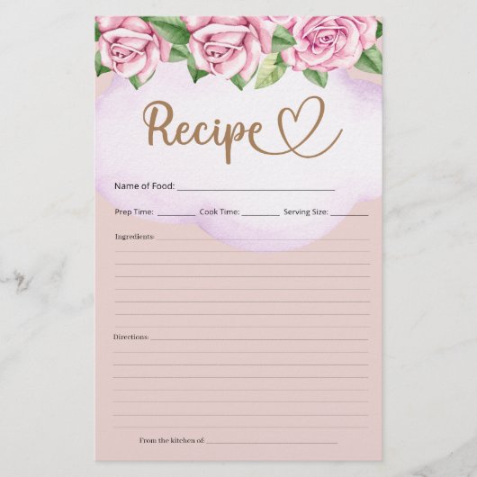 Recept Teddy Bear Meisje Baby shower (Voorkant)