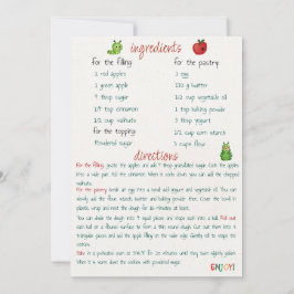 Recept van het Christmas Apple Cookies Wenskaart Kaart