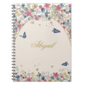 Recept veld bloemen vlinder elegant notitieboek (Voorkant)