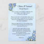 Recept verzoek - Blauwe Pioen  Informatiekaartje (Voorkant)