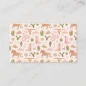 Recept verzoek voor een rustieke westerse bruidsdo informatiekaartje (Achterkant)