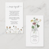 Recept verzoek voor herfst wilde bloemen informatiekaartje (Voorkant / Achterkant)