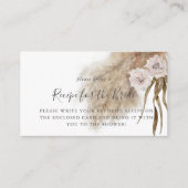 Recept verzoek voor Pampas Gras Bruidsfeestje   Informatiekaartje (Voorkant)