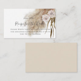 Recept verzoek voor Pampas Gras Bruidsfeestje   Informatiekaartje