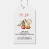 Recept voor Apple Cider Mule Kerstmis |Feestelijke Cadeaulabel (Voorkant)