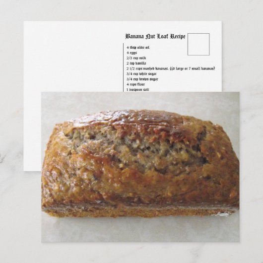 recept voor bananenbrood briefkaart (Voorkant / Achterkant)