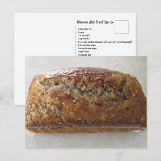 recept voor bananenbrood briefkaart