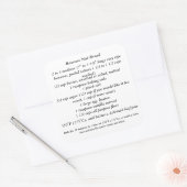 Recept voor bananenmoer brood vierkante sticker (Envelop)