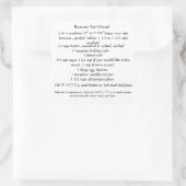 Recept voor bananenmoer brood vierkante sticker (Tas)