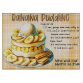 Recept voor bananenpudding snijplank (Voorkant)
