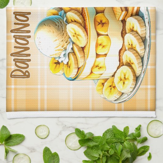 Recept voor bananenpudding theedoek (Gevouwen)