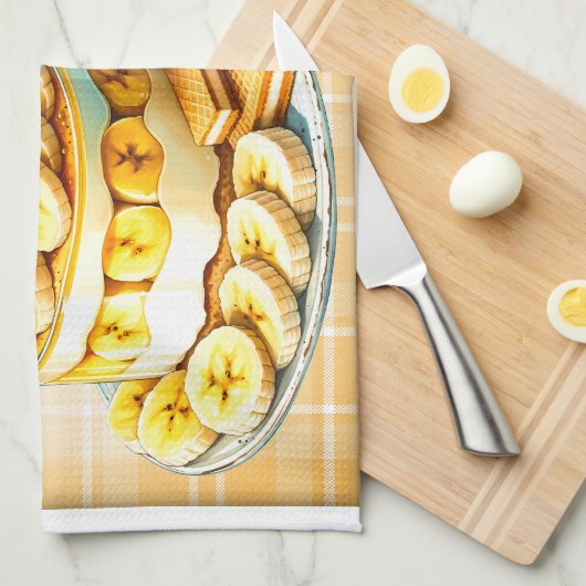 Recept voor bananenpudding theedoek (Quarter Fold)