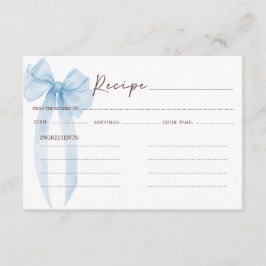 Recept voor blauwe bruidsontvangst informatiekaartje