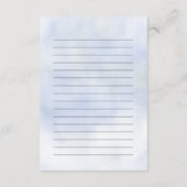 Recept voor Bride Cloud 9 Pastel Blue Vrijgezellen Informatiekaartje (Achterkant)