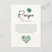 Recept voor Bride Green Shamrock Vrijgezellenfeest Informatiekaartje (Voorkant)