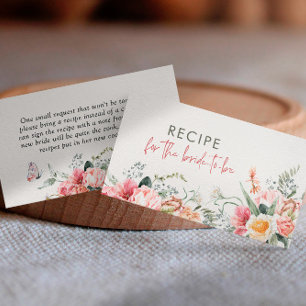 Recept voor bruid om Boho Floral Vrijgezellenfeest Informatiekaartje