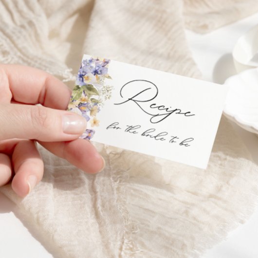 Recept voor bruid om Tea Party Vrijgezellenfeest t Informatiekaartje