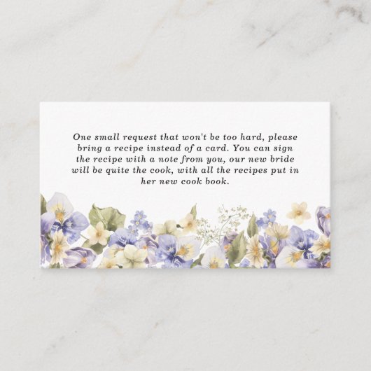 Recept voor bruid om Tea Party Vrijgezellenfeest t Informatiekaartje (Voorkant)