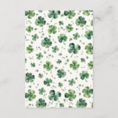 Recept voor bruid St. Patrick's Day Vrijgezellenfe Informatiekaartje (Achterkant)