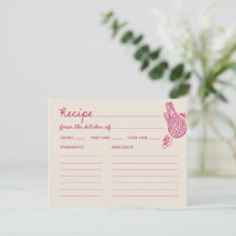 Recept voor bruidsdouche, handgetekend, 'Off The M