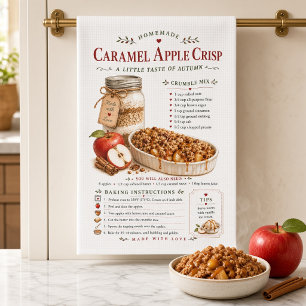 Recept voor Caramel Apple Crisp Effen Bakken Theedoek
