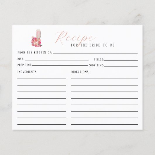 Recept voor de aanstaande bruid Petals & Prosecco (Voorkant)