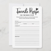 Recept voor de Bride Vrijgezellenfeest Recept Kaar Kaart (Voorkant)