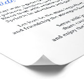 Recept voor de bruid bruidsuitnodiging Something B Poster (Hoek)