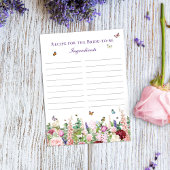 Recept voor de bruid Floral & Butterfly Briefkaart