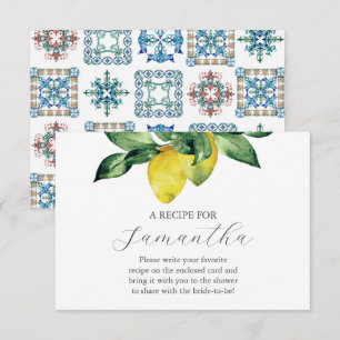 Recept voor de bruid informatiekaartje