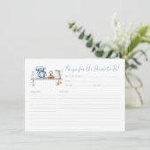 Recept voor de bruid Koken Bruiloftfeest Informatiekaartje (Staand voorkant)