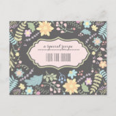 Recept voor de bruid. Moderne Floral Wedding Kaart (Voorkant)