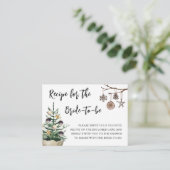 Recept voor de bruid om te zijn | Winter Vrijgezel Informatiekaartje (Staand voorkant)