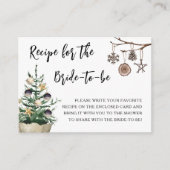 Recept voor de bruid om te zijn | Winter Vrijgezel Informatiekaartje (Voorkant)